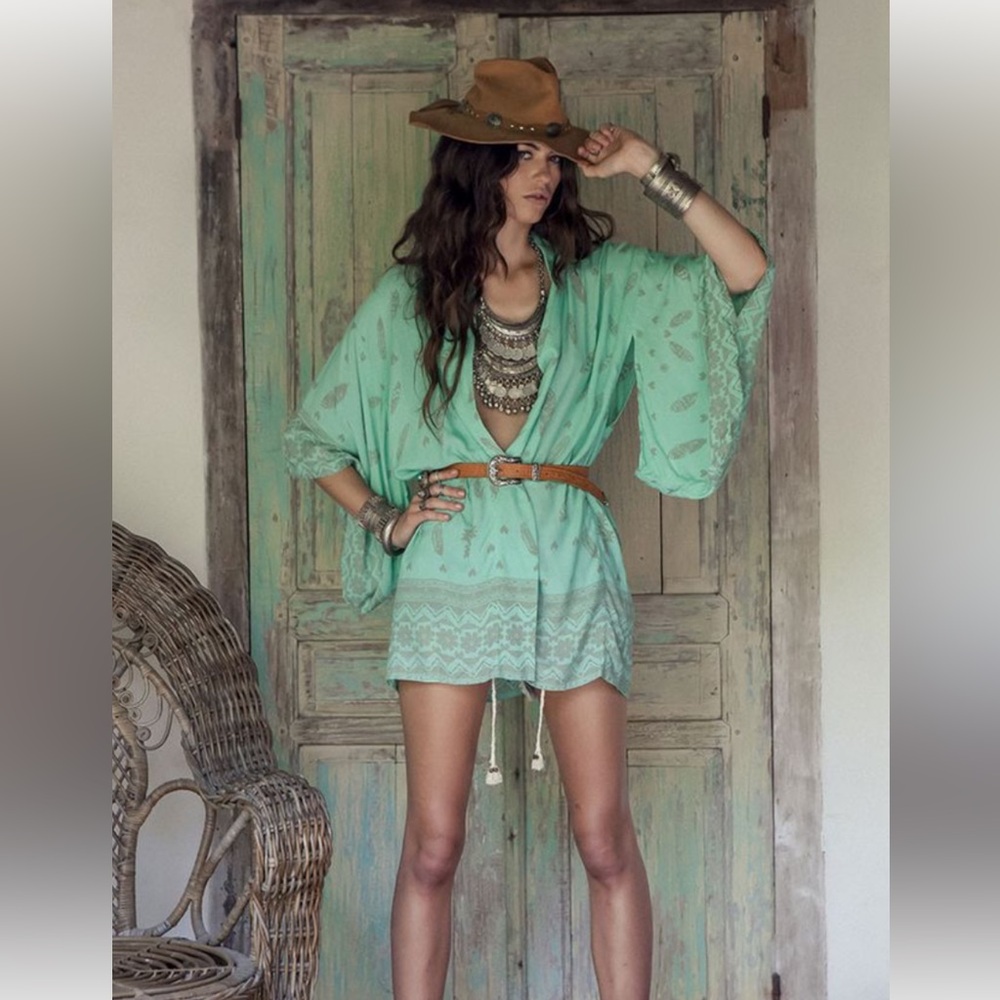 Spell and the Gypsy Collective Skull Tribe short kimono